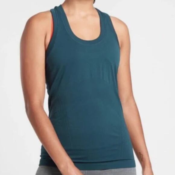 Athleta Momentum Seamless Tank Teal Racerback  - XS - Picture 2 of 11